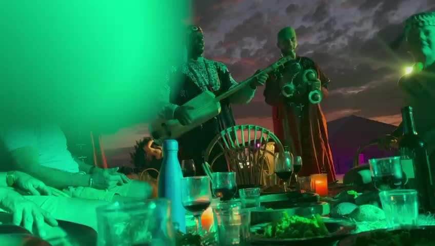 Night-time music during the Marrakech trip