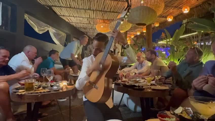 Live music at a Marrakech restaurant