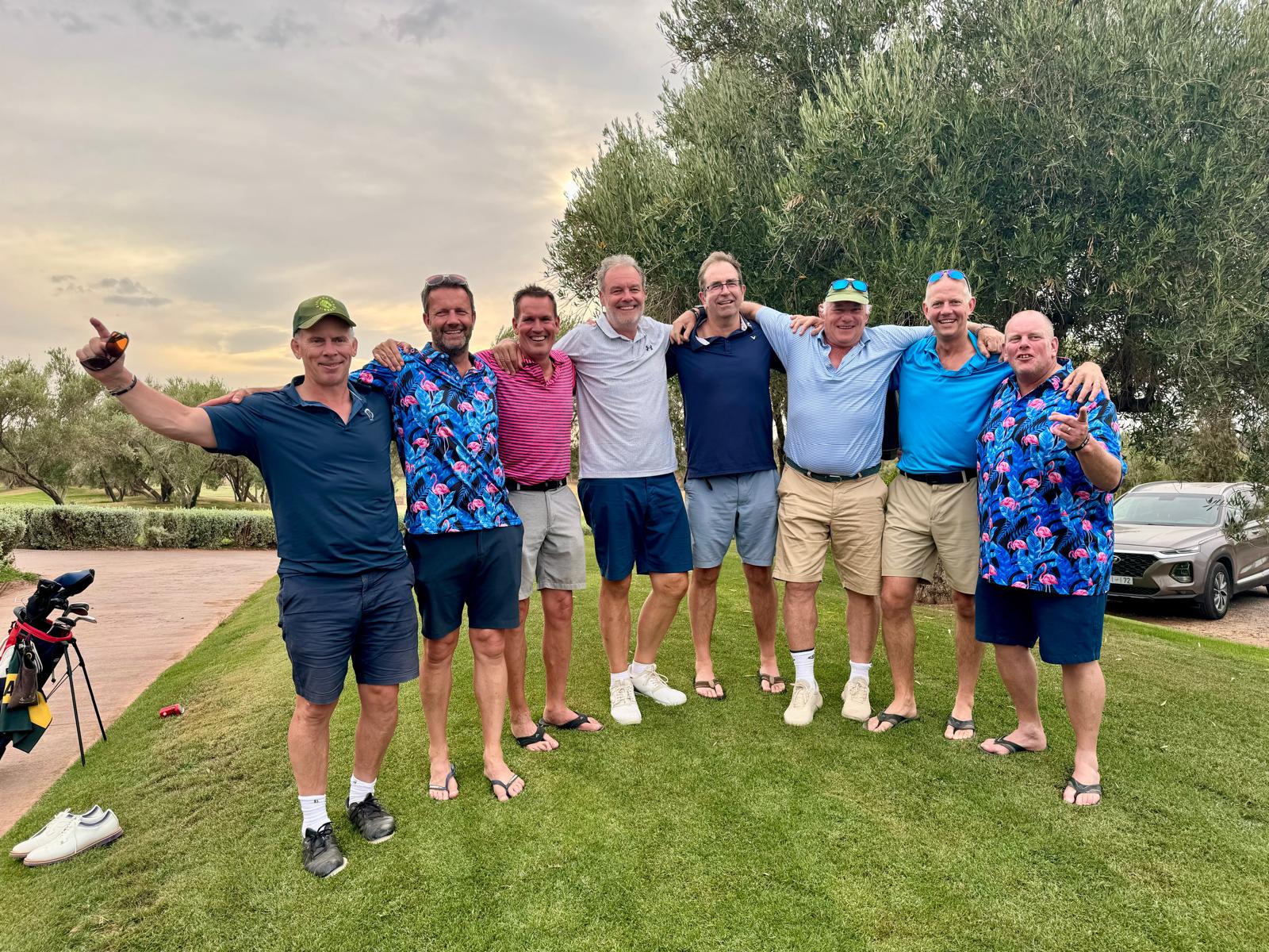 The Reloaders gathered on the golf course